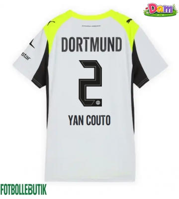 Borussia Dortmund Yan Couto #2 Bortatröja Kvinnor 2025-26 Kortärmad